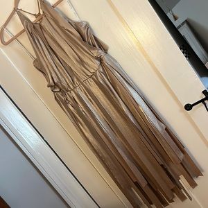 NWT Halston Gold Cocktail Dress - Large
